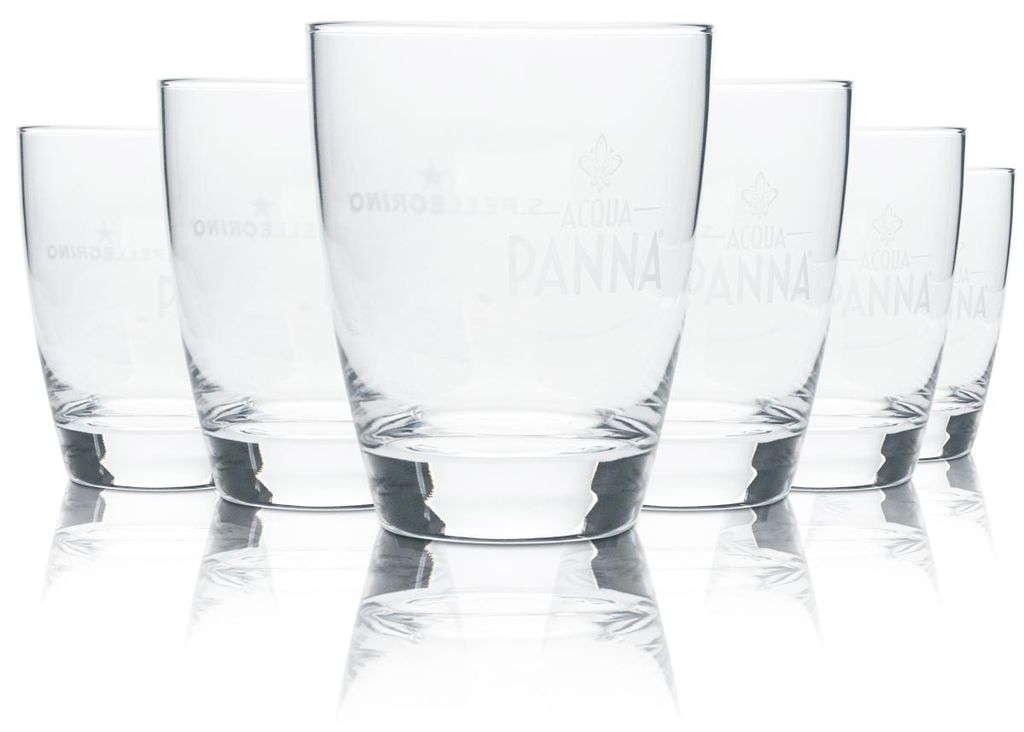 6x San Pellegrino Wasserglas 0,3l Tumbler Becher Acqua Pana Produktbild 