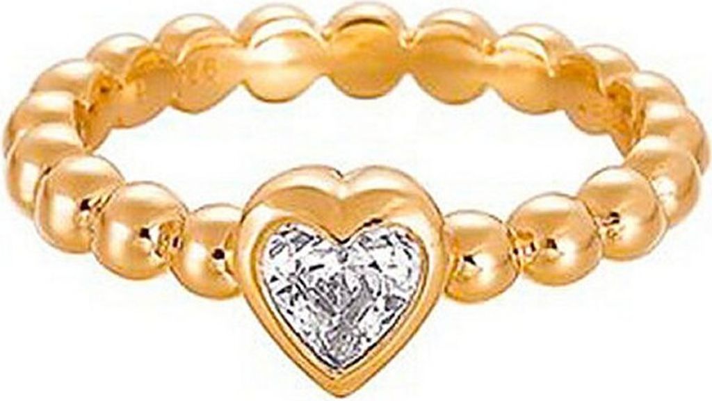 Esprit Ring Damen 925er Sterling-Silber Gold Gr. 56 (17,8mm) ESRG91751B180