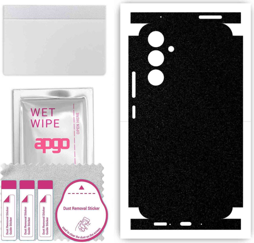 apgo Rückseite + Seiten Schutzfolie, Skin, kompatibel mit Samsung Galaxy A54, Hinten Displayschutzfolie aus Vinylfolie, kratzfest, einfache Montag...