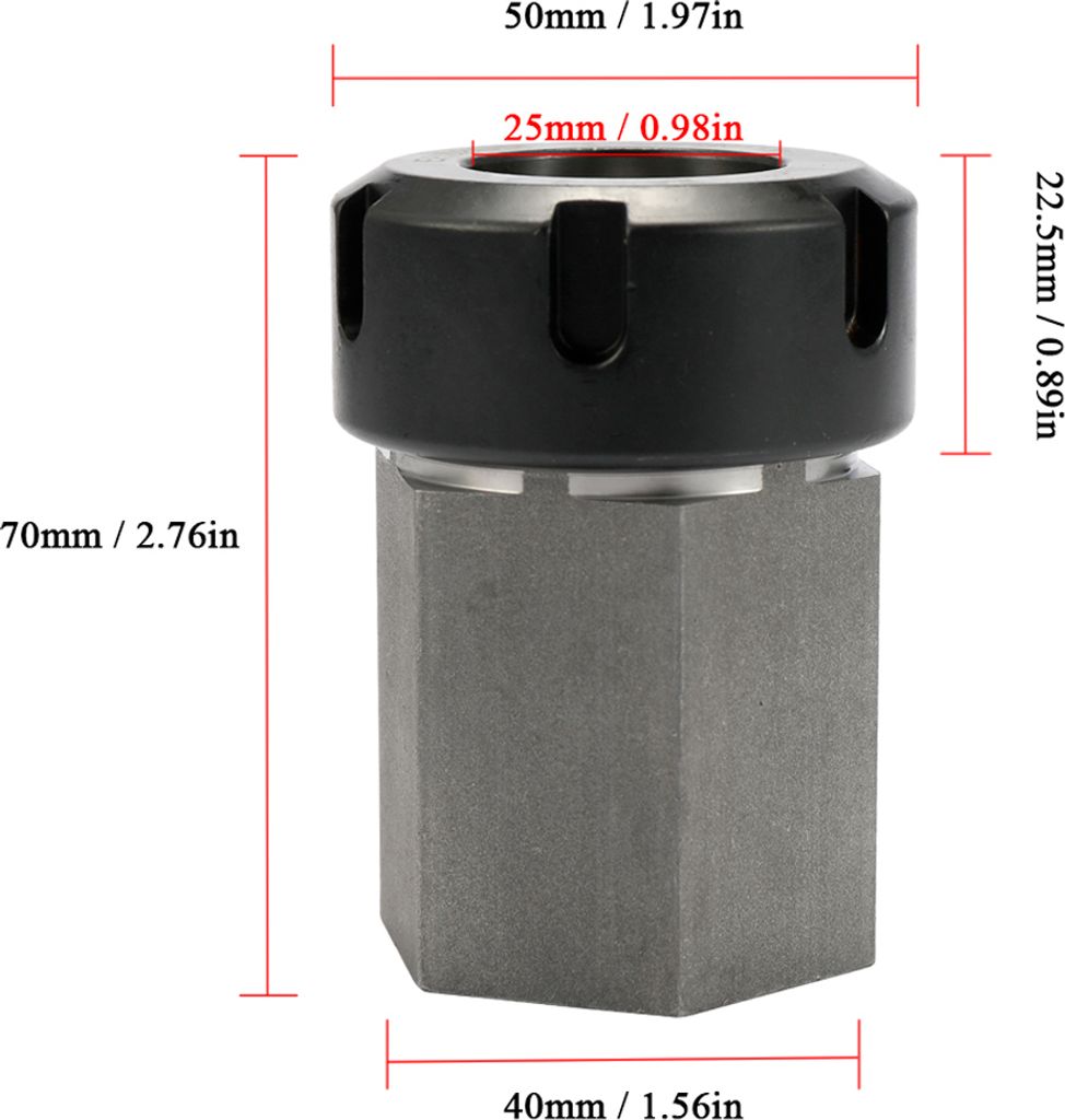 Hartstahl Sechskant Gravur Schneiden Maschine Drehmaschine Werkzeughalter ER-32 Collet Block