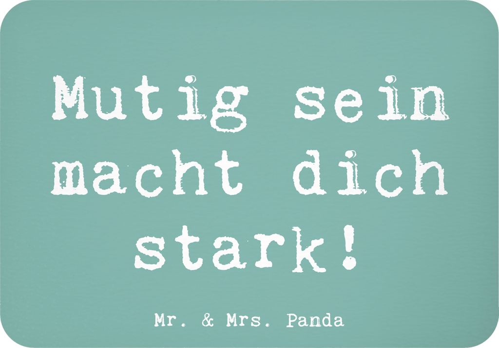 Mr. & Mrs. Panda magnet Spruch Angst überwinden - Meeresbrise - Geschenk, holzmagnet, Trost, Motivation, Zuversicht, Kühlschrankmagnet, Sicherhei...