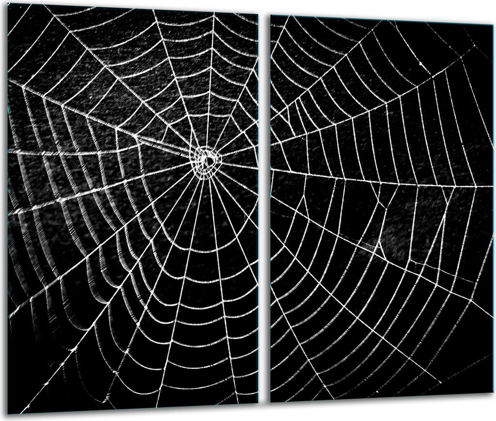Herdabdeckplatten 2 teilig 30x52 Glaskeramikkochfeld Abdeckung Glas Schwarz