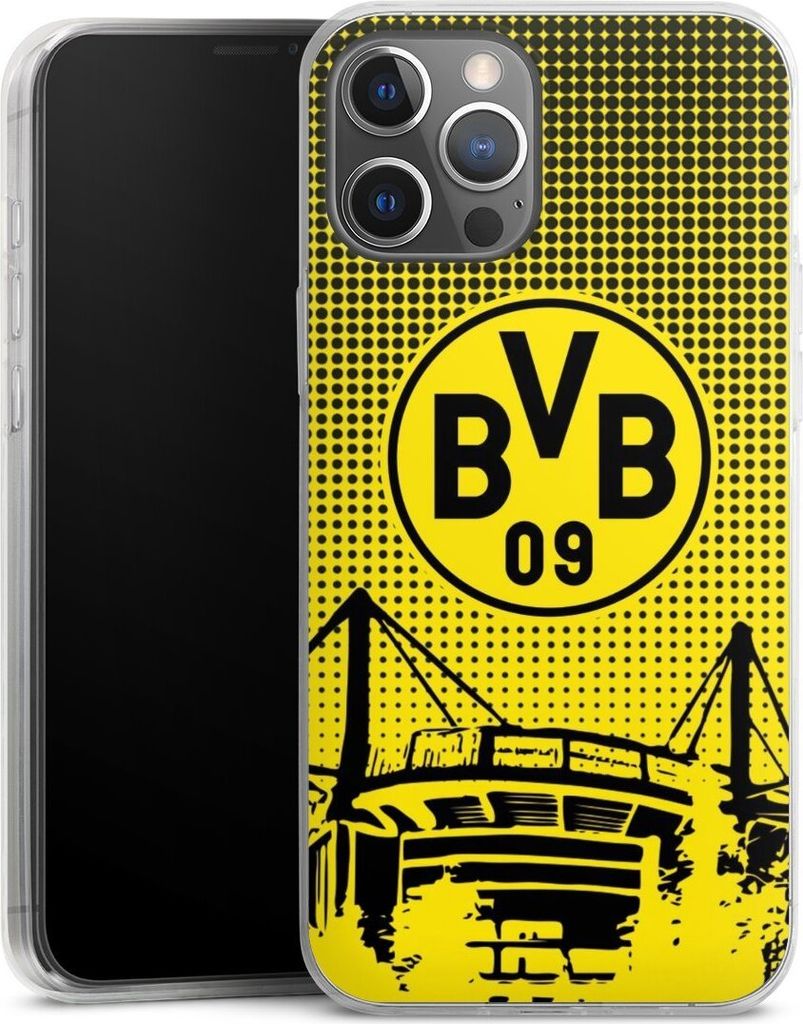 DeinDesign Slim Hülle für Apple iPhone 12 Pro Max Silikon Case Ultra Dünn Handyhülle BVB Borussia Dortmund Stadion