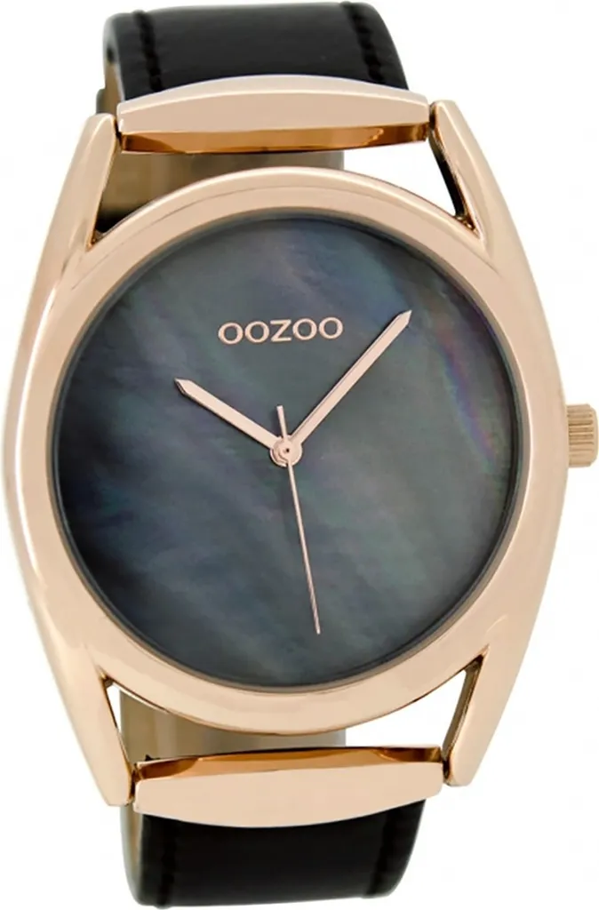 Montre Oozoo Femme noire Timepieces D2UOC9169 avec bracelet en cuir chic