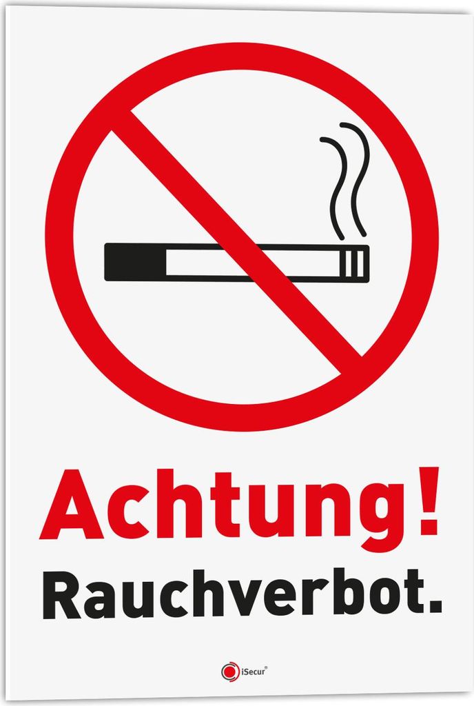 Schild Achtung Rauchverbot | hin832