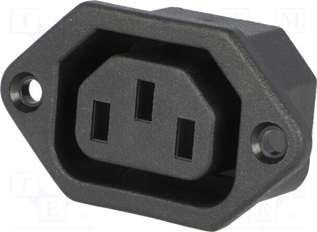 1x Steckverbinder: zur AC-Stromversorgung Buchse weiblich 10A Anschlüsse 0