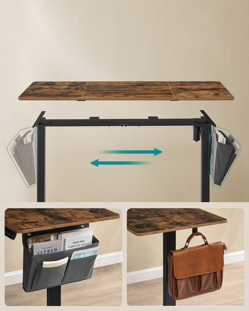 SONGMICS Výškově nastavitelný stůl elektrický 140 cm 4 Obrázek produktu 5