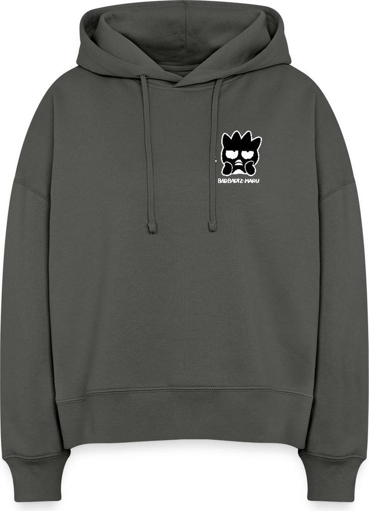 Spreadshirt Bad Badtz-Maru Portrait Frauen Boxy Organic Hoodie, XL, Anthrazit