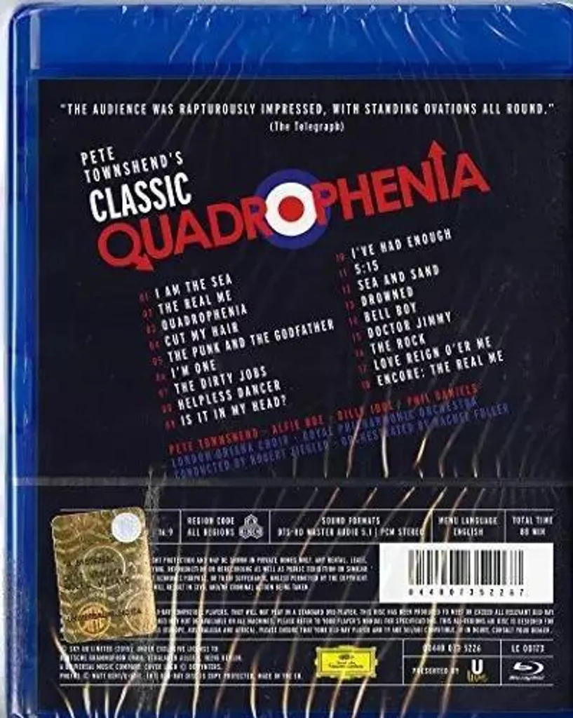 Classic Quadrophenia Pete Townshend Alfie Boe CD Album Orchestral