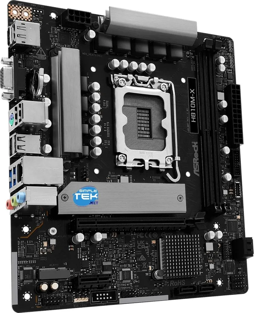 Scheda Madre SIMPLETEK Micro‑ATX LGA 1851 Con DDR5 Fino A 128 GB, PCIe 4.0 E LAN 2.5Gb – Perfetta Per Core Ultra - 6