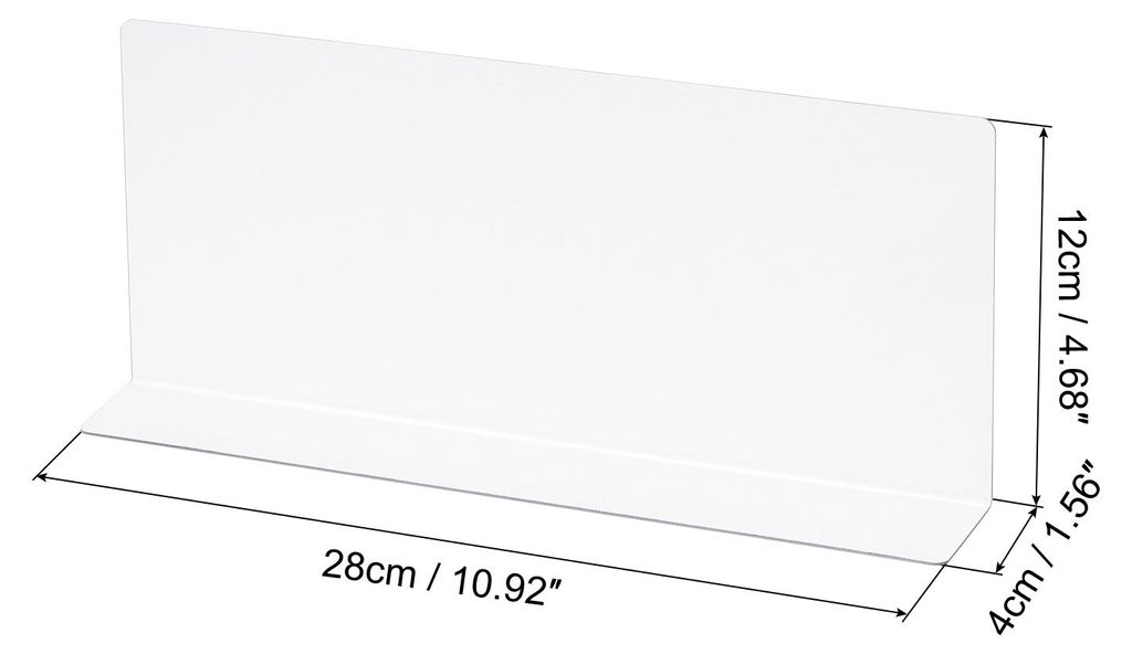 4 Stš¹ck L Typ Regalteiler PVC Transparent Schrank Regaltrenner Organizer Schindel fš¹r Kš¹chenschrank Bš¹cherregal Bš¹ro Supermarkt 28 x...