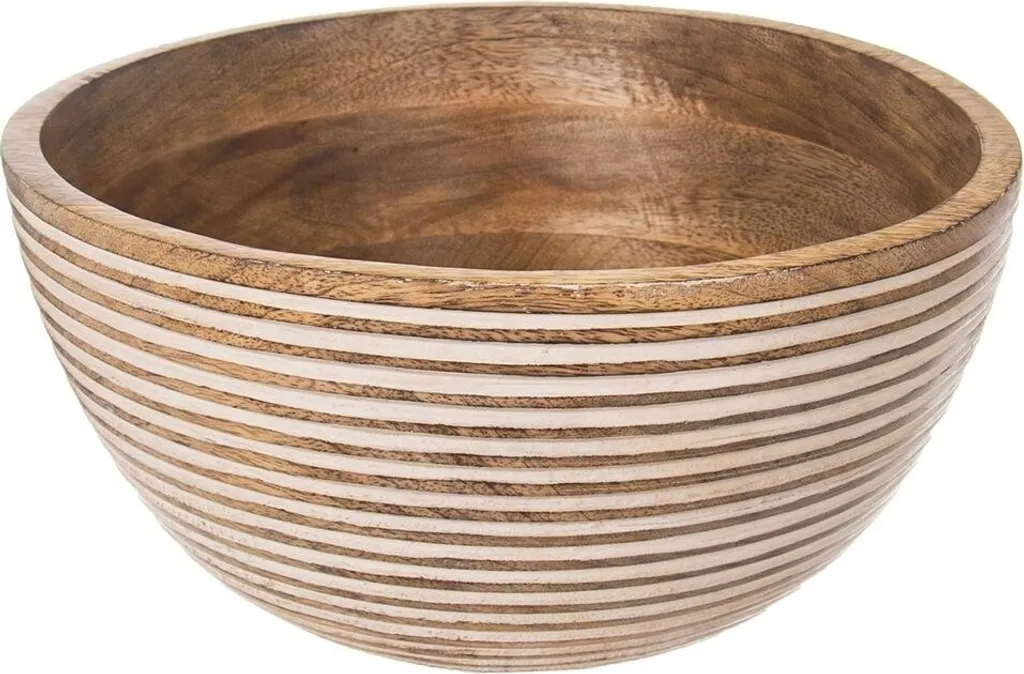 Bol de service pour salades et fruits Orion - Bois naturel de 25cm