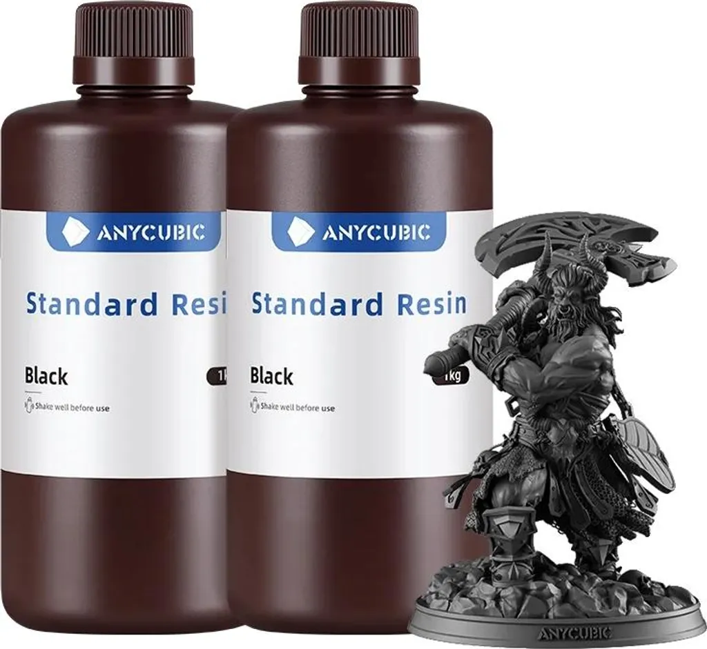Resina Stampa 3D Nero 2KG - 405nm Ottimizzata per LCD 4K e 8K