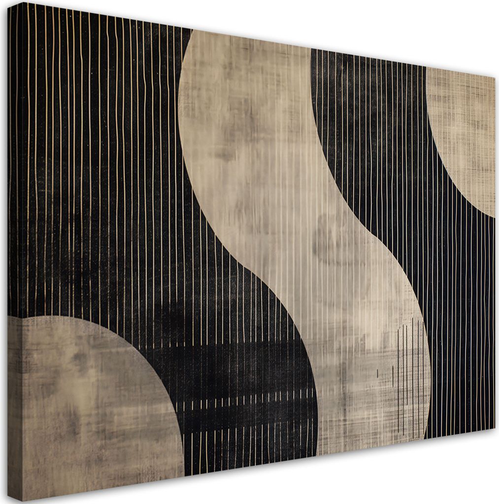 Leinwandbild Beige Retro Abstraktion 120x80 Feeby Violett bild für die wand bereit zum aufhängen