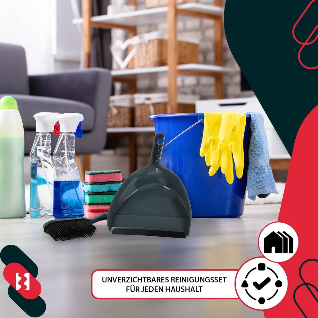 KOTARBAU® Handkehrset Handfeger mit Gummiborsten + Produktbild 6
