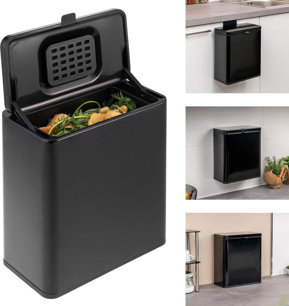 eluno poubelle6L avec filtre anti-odeur, à suspendre, à Image du produit 