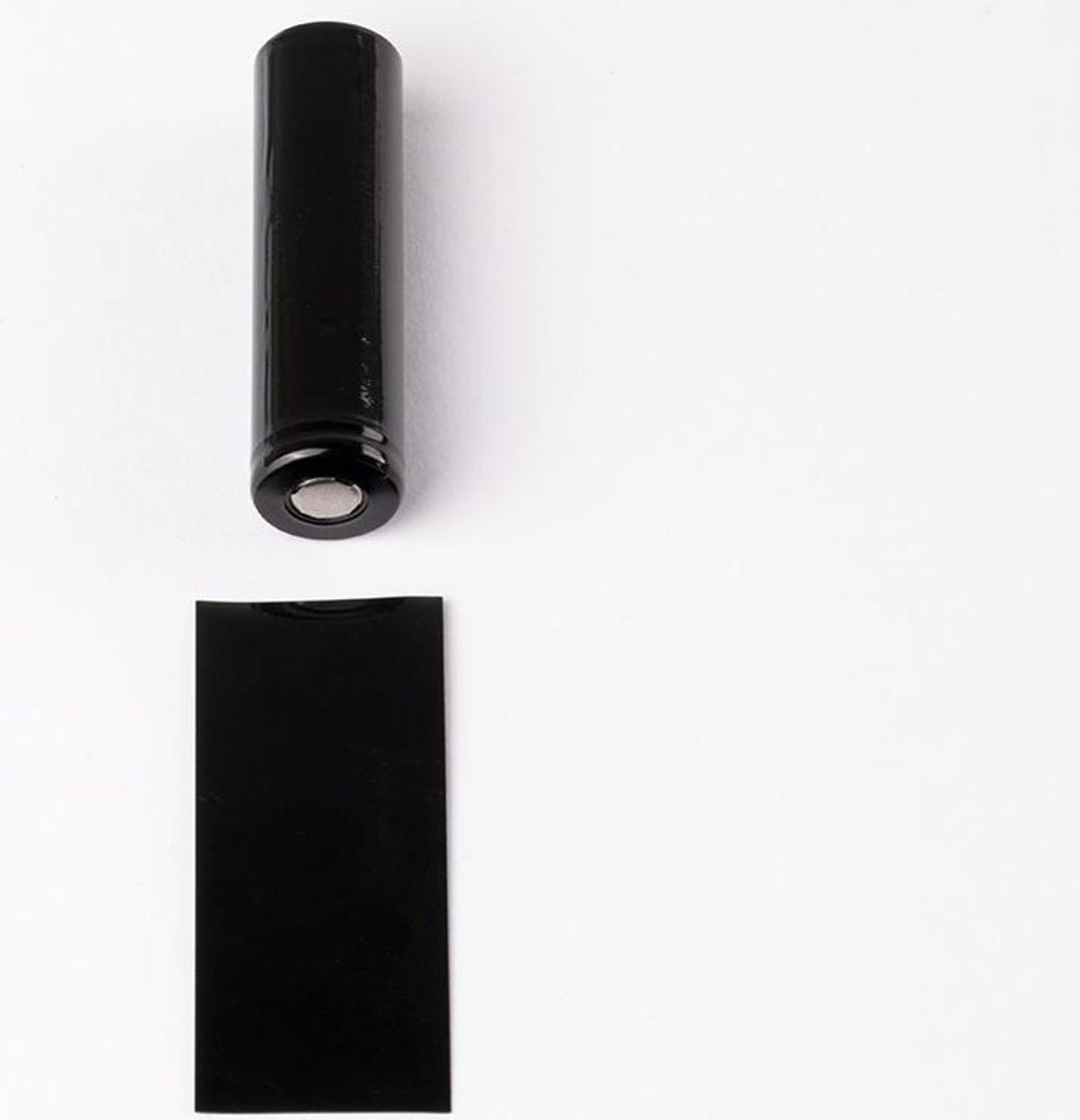 PVC Wärmeschrumpfschlauch ø18,12 mm x 70 mm für 18650 Zellen schwarz