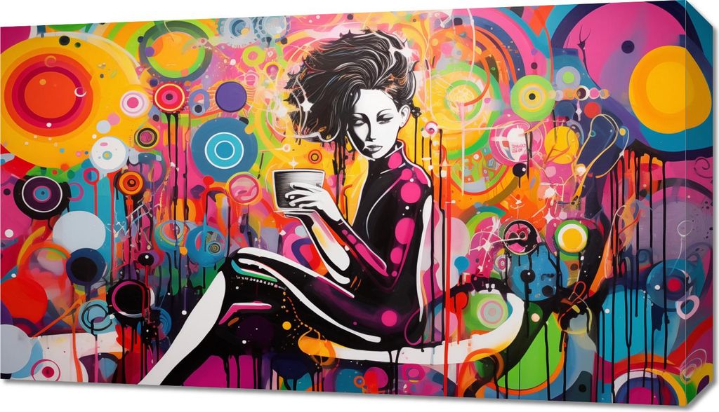 Bild 70x40cm Leben durch Graffiti