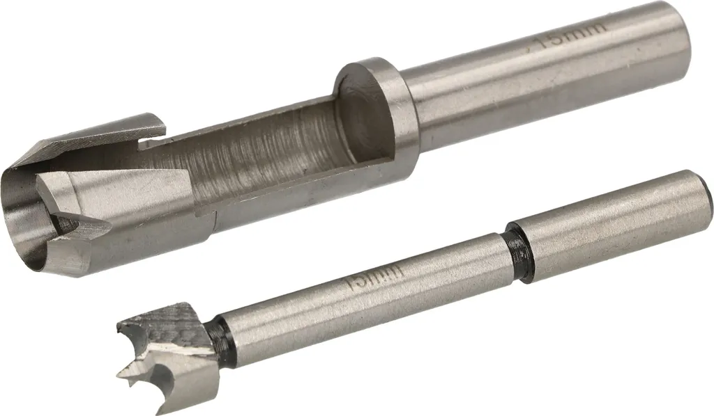 KOTARBAU® Set di frese e punte da trapano per legno da 15 mm Punta a forzatura Punta a tenone Punta a innesto Punta a foratura per nodi Punta a tenone per legno Punta a innesto per legno