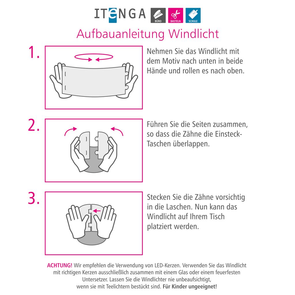 itenga 6x Windlicht + 40x Servietten - Jugendweihe Produktbild 7
