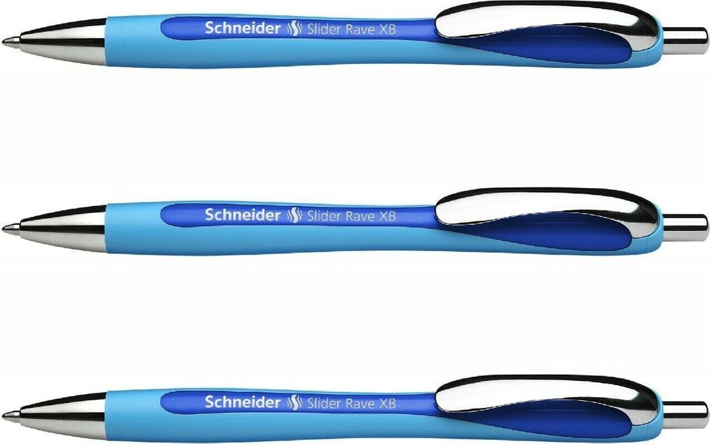 Kugelschreiber Schneider Slider Rave XB 3 x Blau