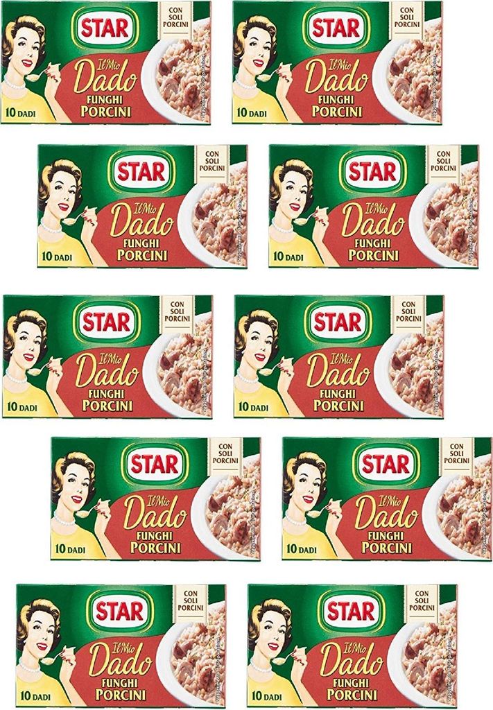 10x Star dado funghi porcini brodo Steinpilze Suppenwürfel Produktbild 