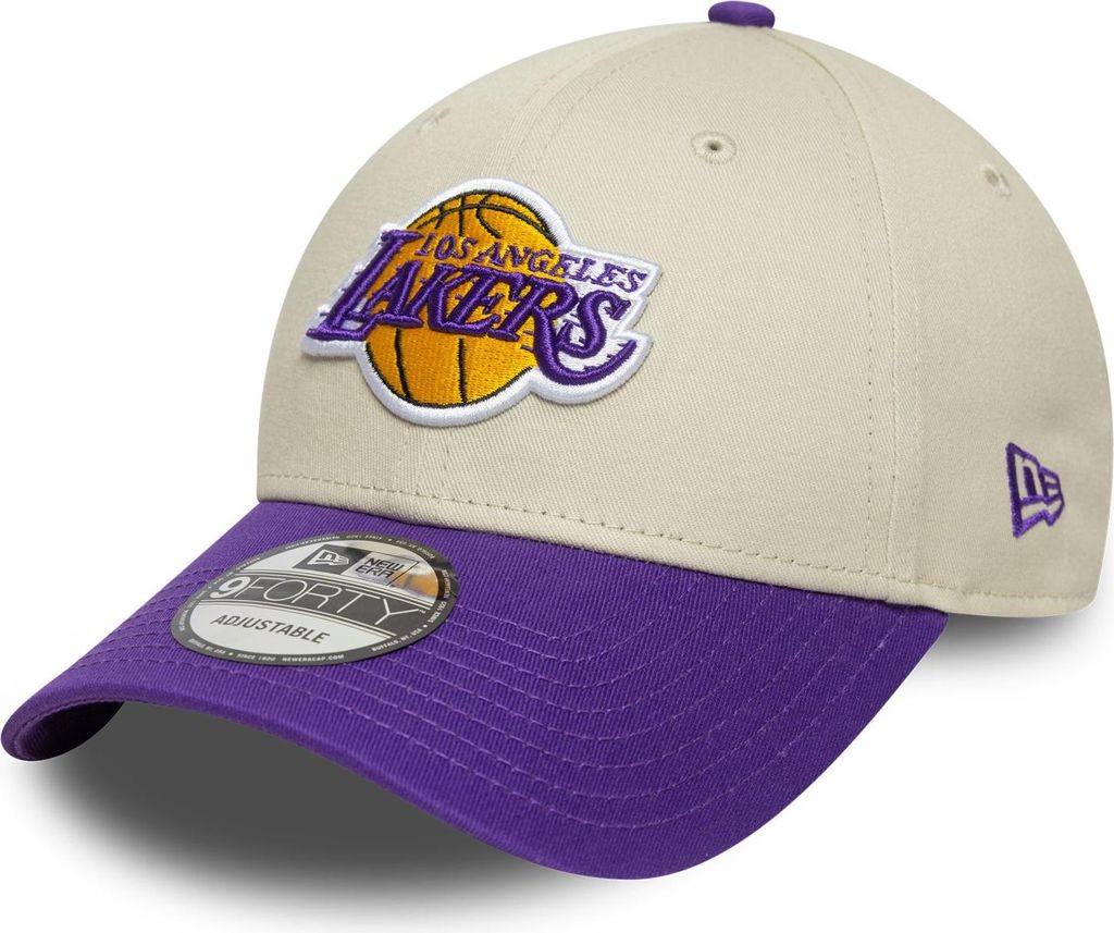 New Era NBA 9FORTY Colour Block Los Angeles Lakers beige/purple