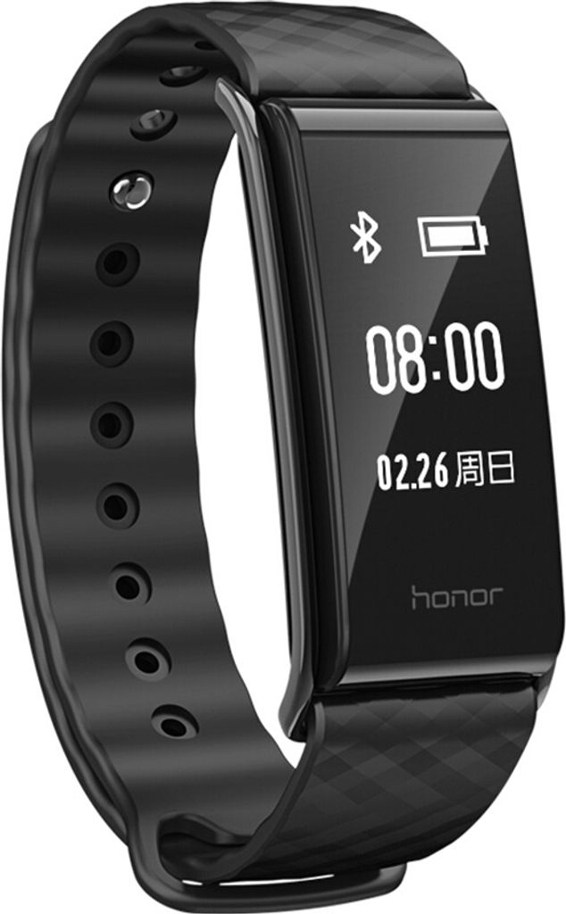 Für HUAWEI HONOR Farbband A2 Smart Wristband Sleep Heart Rate Monitor Armband Fitness Tracker IP67 Bluetooth OLED für Android iOS schwarz