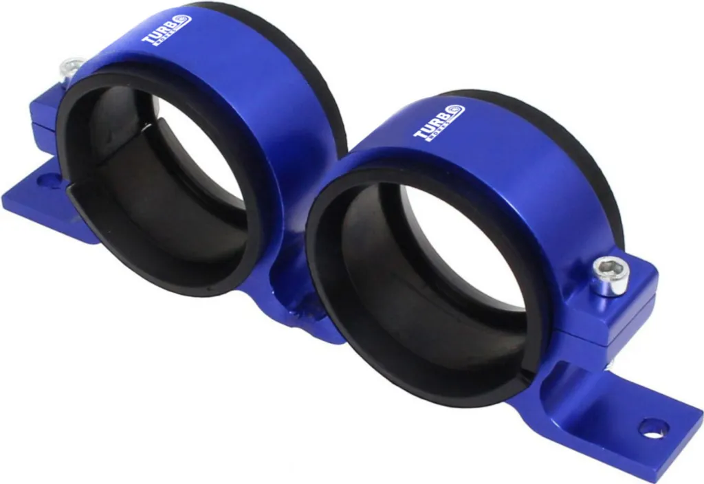 Double Support Pompe à Carburant 60 mm Bleu en Alliage de Qualité
