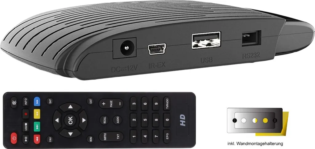 Décodeur Satellite Numérique HD AX 300 mini V3 - Format Compact Invisible - 18