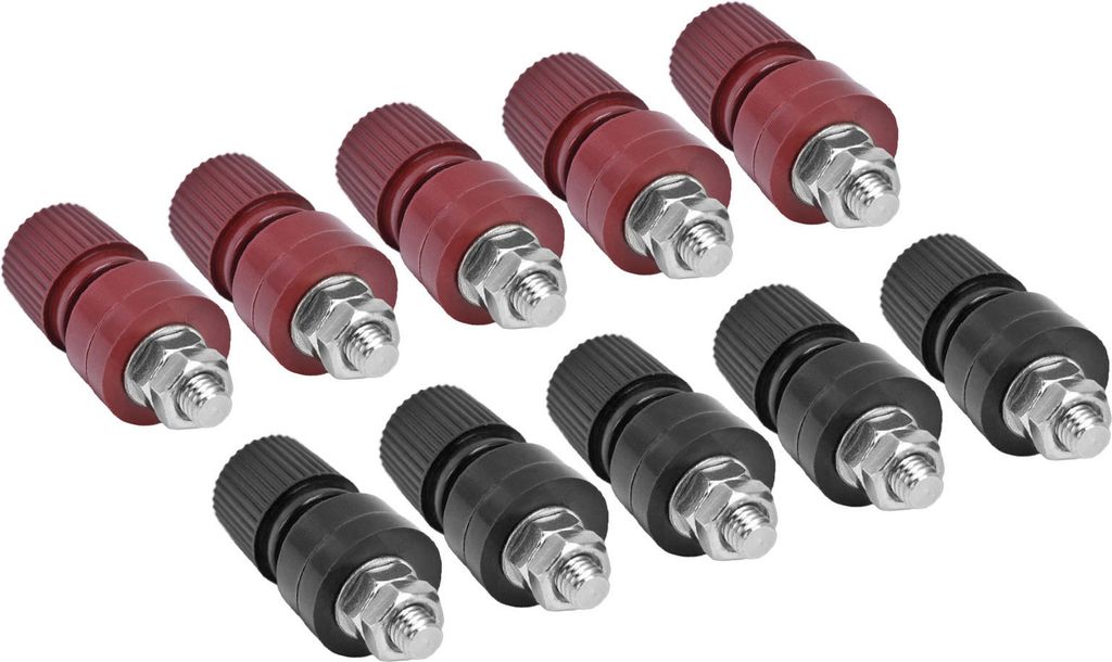 5 Paare Binding Post Erdung Messing vernickelt M6 Gewinde Schweißen Power Terminal 0V?380V