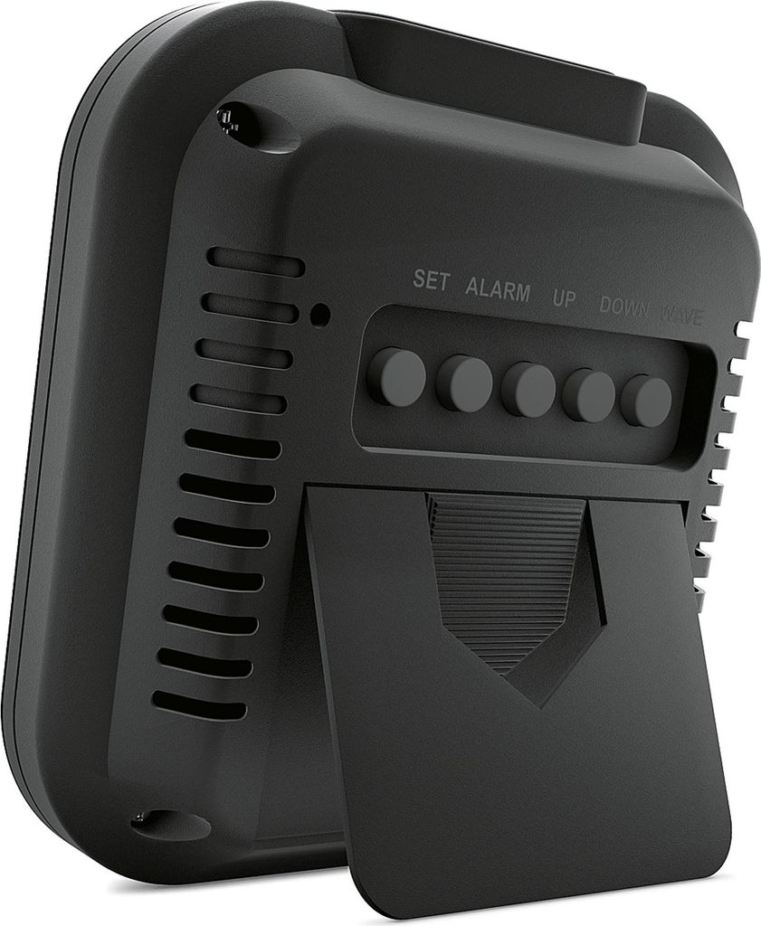 MEBUS Funkwecker digital 8,5x8x1,8cm schwarz