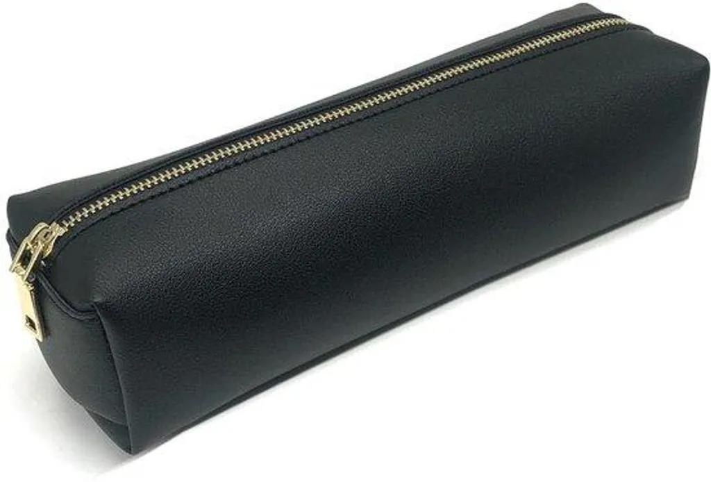 Trousse de rangement multi-usage noire en PU pour fournitures et accessoires