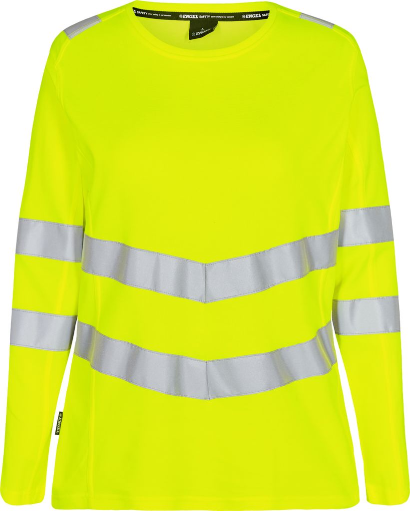 F. Engel Safety Damen langarm-Shirt, Gelb, Gr. XL