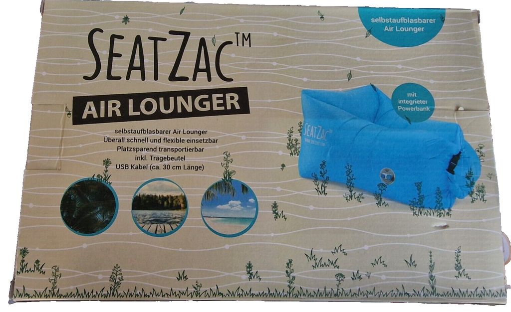 SeatZac Air Lounger – selbstaufblasbarer Outdoor-Sitzsack Produktbild 