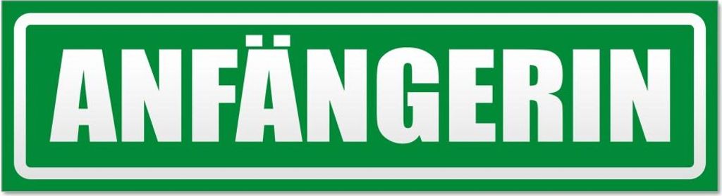 Anfängerin invertiert Magnetschild Schild magnetisch
