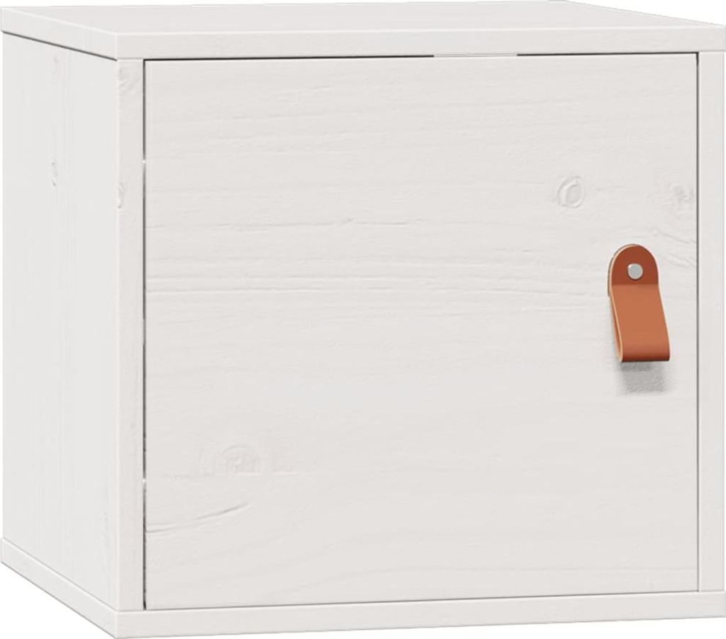 vidaXL Armadio a muro bianco 31,5x30x30 cm in legno di pino Immagine del prodotto 