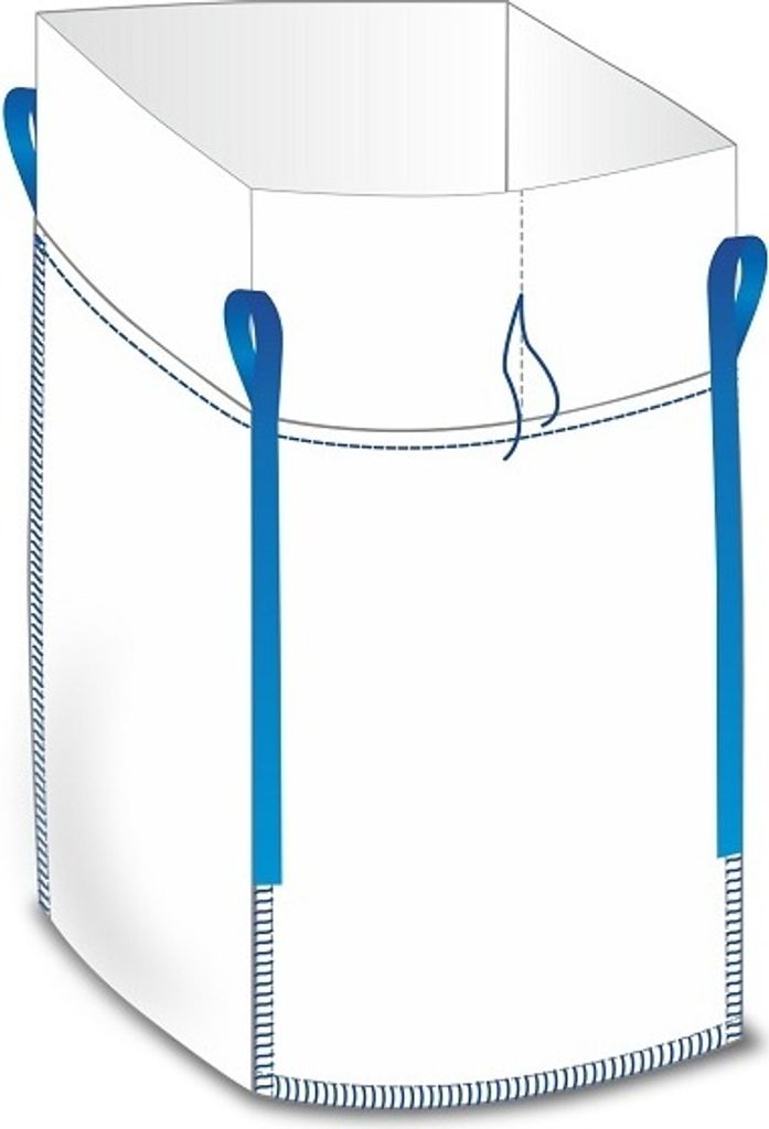 BIG BAG z fartuchem Udźwig 1000 kg, 90 x 90 x 110 cm worek Zdjęcie produktu 