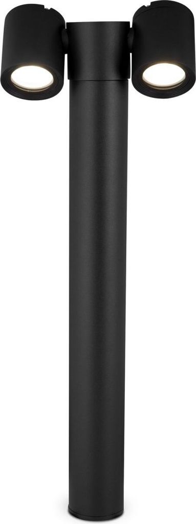 Außenlampe Aluminium verstellbar 55 cm IP54 Schwarz GU10 2-flammig Modern Stehlampe außen