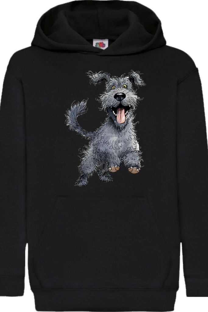 Kinder Kapuzenpullover Funny Dogs Breeds Kerry Blue Terrier Dog Breed, 7-8 Jahr - 128 / Schwarz