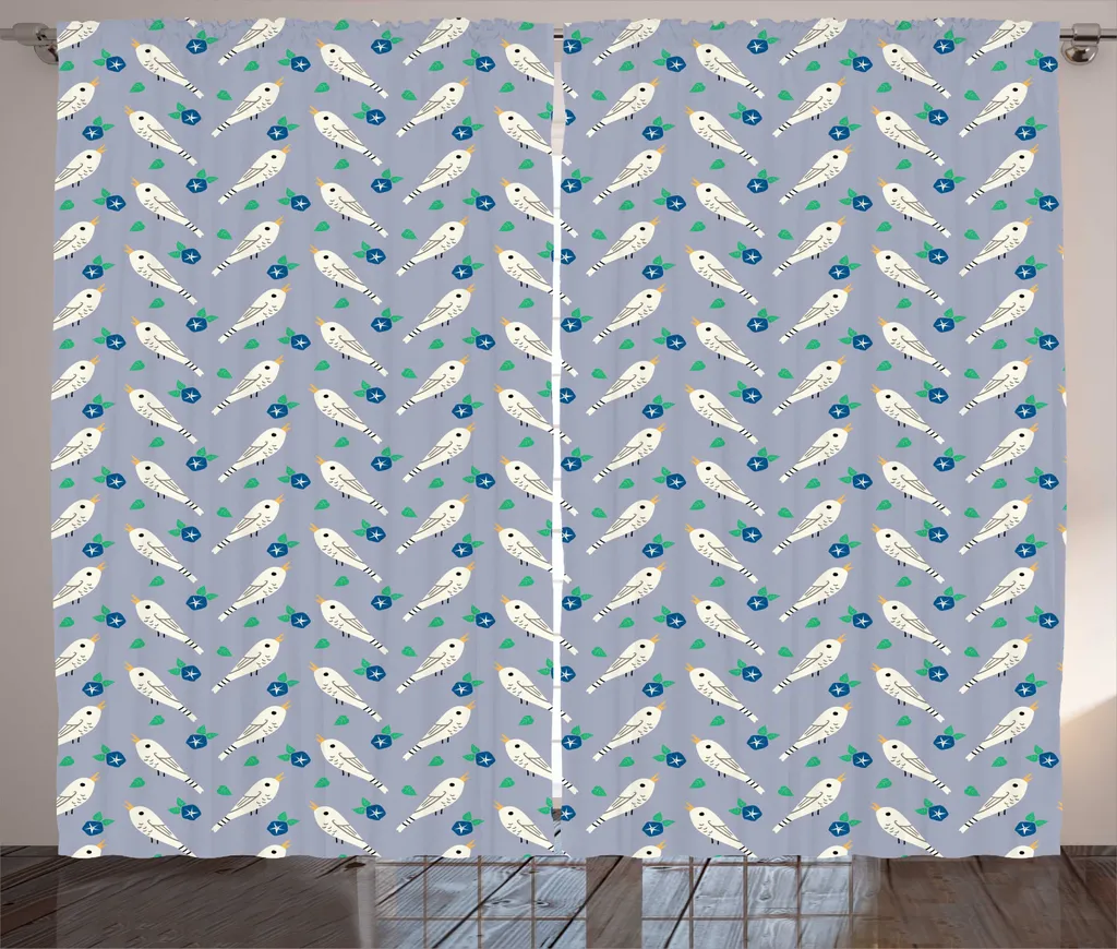 Rideau de Salon Floral pour une Ambiance Nature et Zen 280 x 225 cm