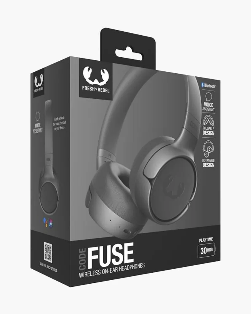Fini les câbles : Casque Bluetooth Gris Fresh 'n Rebel 00221589 USB Type C