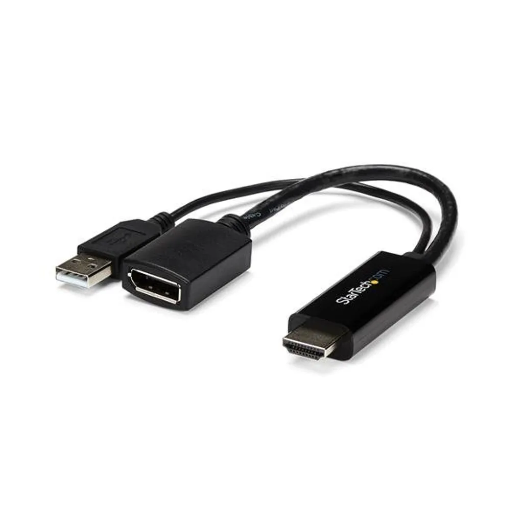 Adaptateur HDMI vers DisplayPort 4K StarTech avec alim USB - Noir