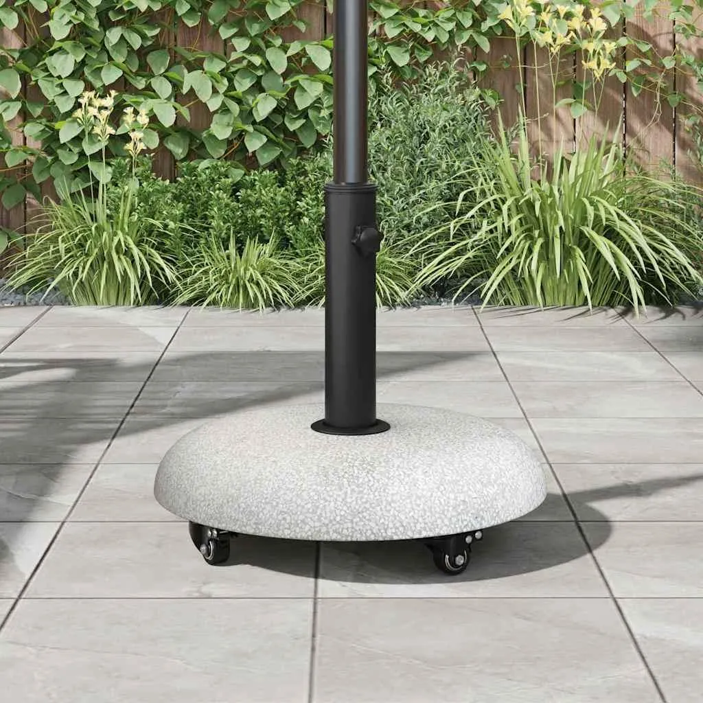 vidaXL Base Ombrellone Grigio e Nero 45x45 cm | Supporto Esterno Stabile - 4