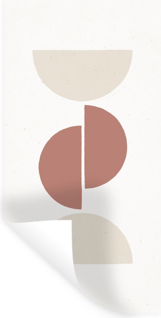 MuchoWow Wandtattoo Wandsticker Wandaufkleber Pastell - Minimalismus - Gestaltung 40x80 cm Selbstklebend und Repositionierbar - Repositionierbar ...