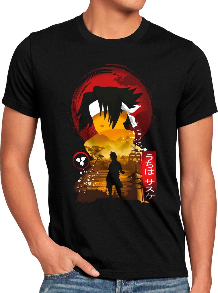 style3 Last Uchiha Herren T-Shirt ninja anime manga cosplay