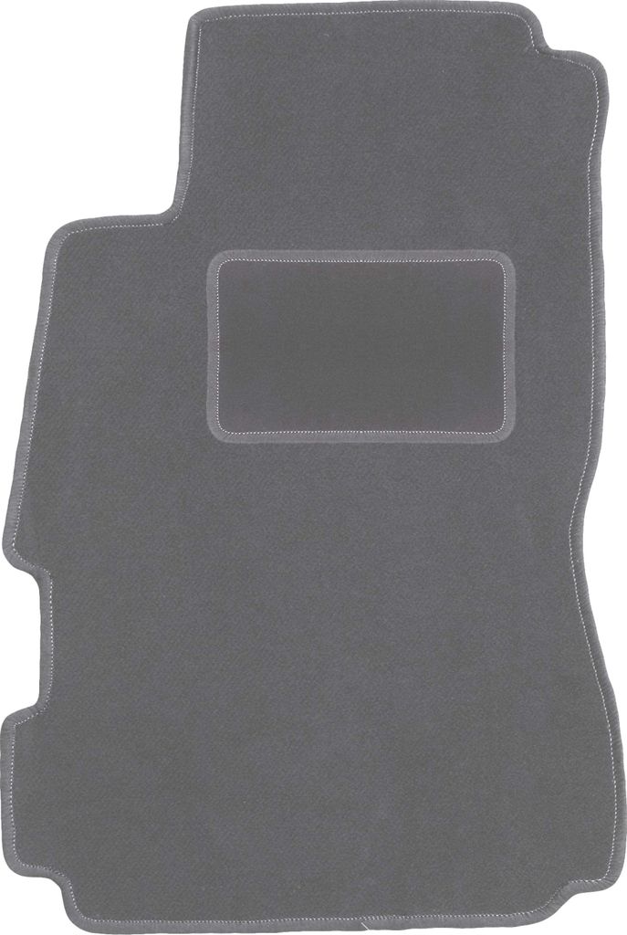Fahrerfußmatte Velours graphit passend für Daewoo Arcadia (1991-1996, Limousine) – mit Befestigungen – passgenau