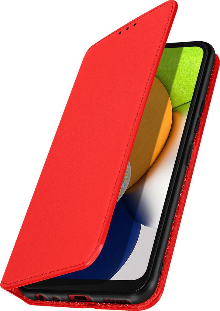 Avizar, Etui Galaxy A03 Magnetisch Klappbar Mit Standfunktion, Rot