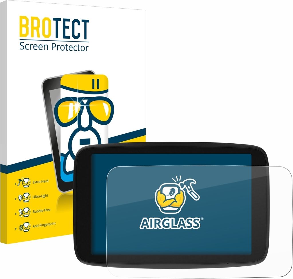 BROTECT Schutzglas für TomTom Go Navigator 6 PKW-Navigationsgerät Schutzfolie Panzer Folie Glas Display Schutz klar
