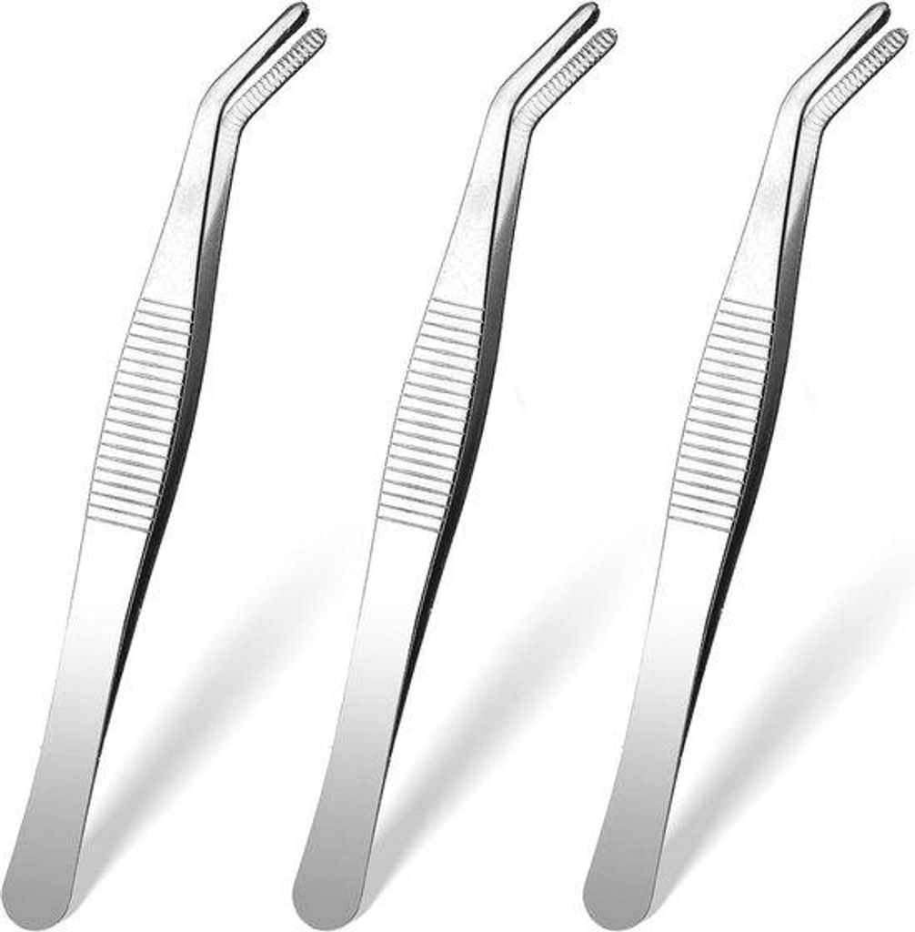 Roestvrijstahl-Spitzen-Set, 3 Stück mit gebogenem Zahn